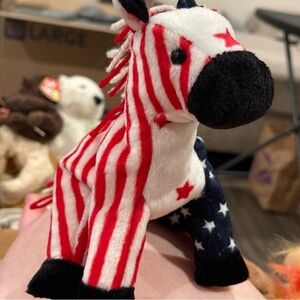 RARE TY Lefty 2000 Beanie Baby With Errors Political Donkey MISPRINT